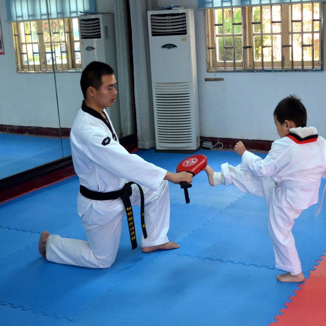 Kid in martial arts.